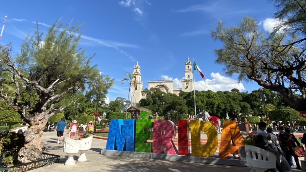 plaza grande ville de Mérida Yucatan Mexique