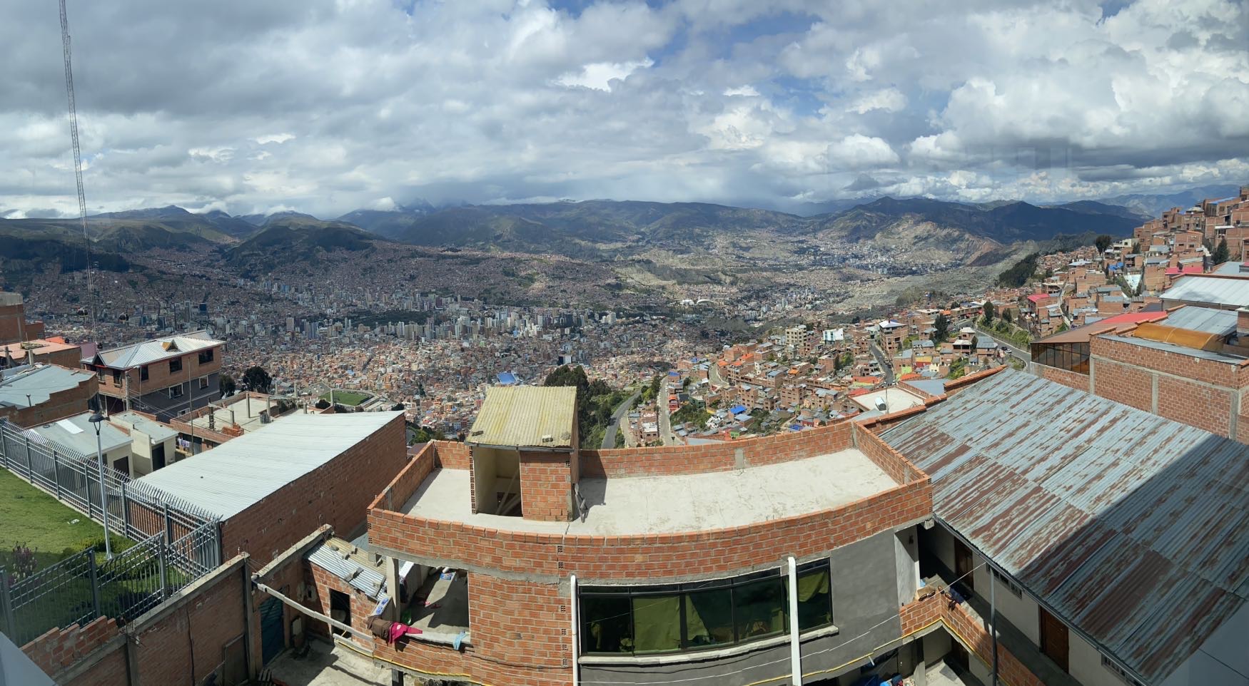 vue panoramique La Paz depuis depuis le téléphérique